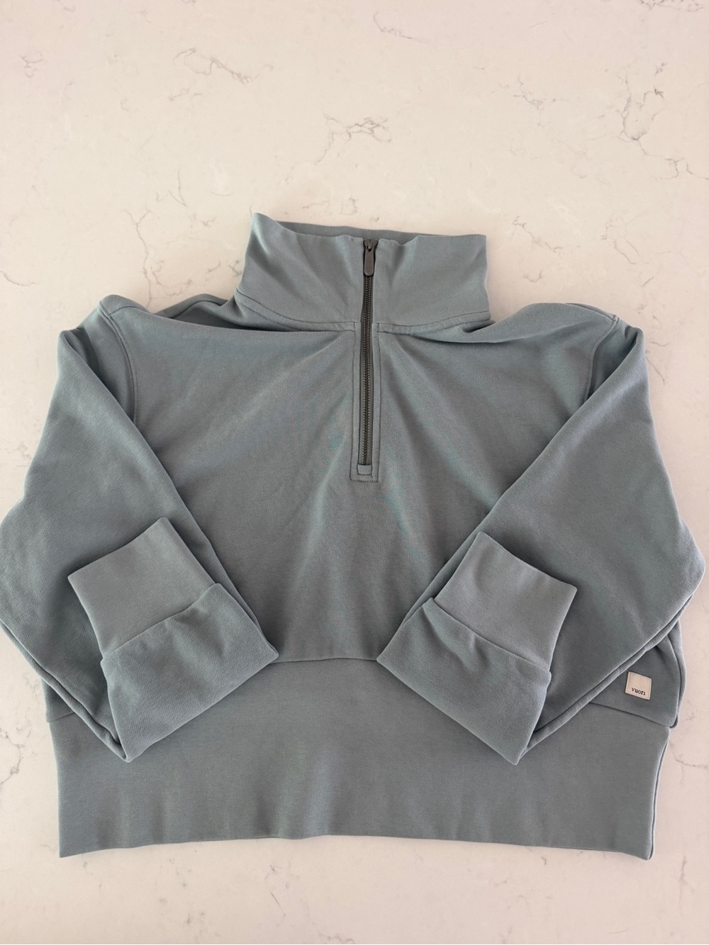Vuori Restore Half Zip in Blue Haze